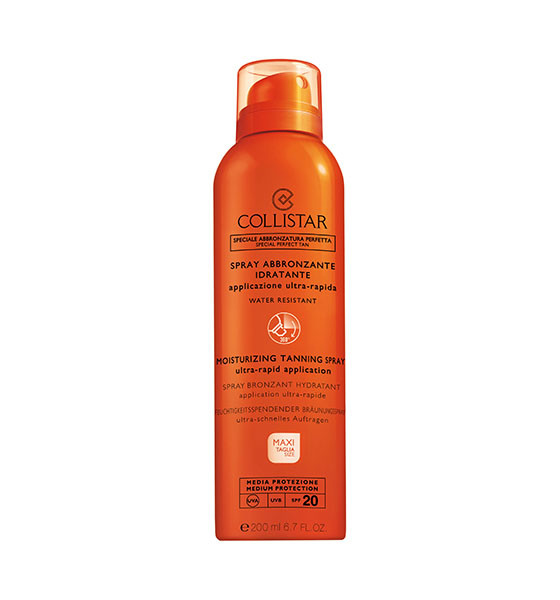Collistar Moisturizing Tanning Spray SPF20 Solspray Krop, ansigt og hår 20 Voksne Collistar Moisturizing Tanning Spray SPF20 Solspray Krop, ansigt og hår 20 Voksne
