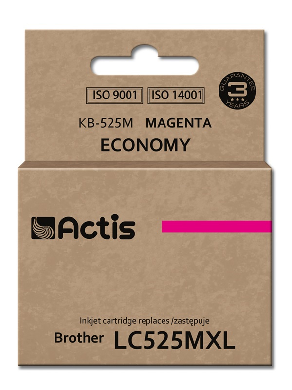 Actis KB-525M blæk (erstatning Brother LC525M; Standard; 15 ml; rød)