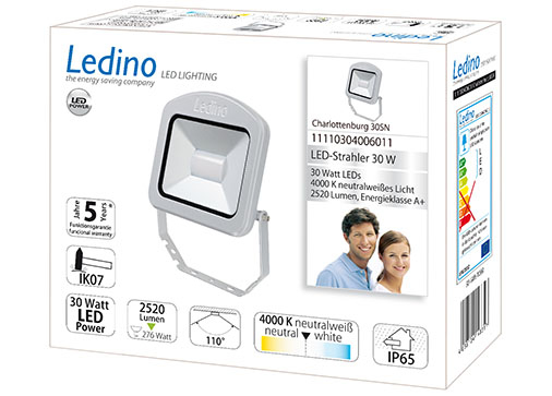 Miniatyrbild 3 av 3: Ledino Charlottenburg 30SN Silver 30 W LED F