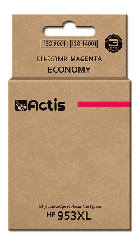 Actis KH-953MR blæk (erstatning HP 953XL F6U17AE; Standard; 25 ml; rød) - Ny chip Actis KH-953MR blæk (erstatning HP 953XL F6U17AE; Standard; 25 ml; rød) - Ny chip