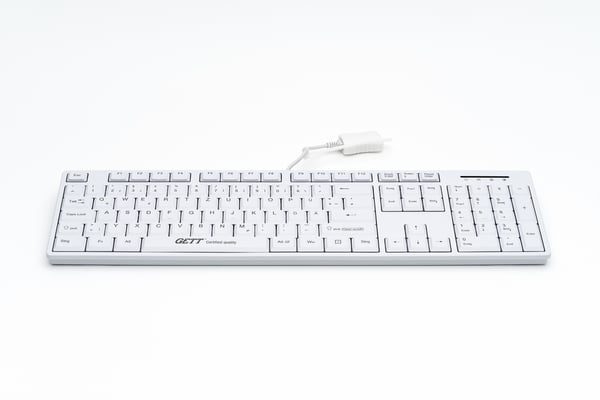 GETT CleanType Easy Basic näppäimistö Lääketieteellinen USB Valkoinen