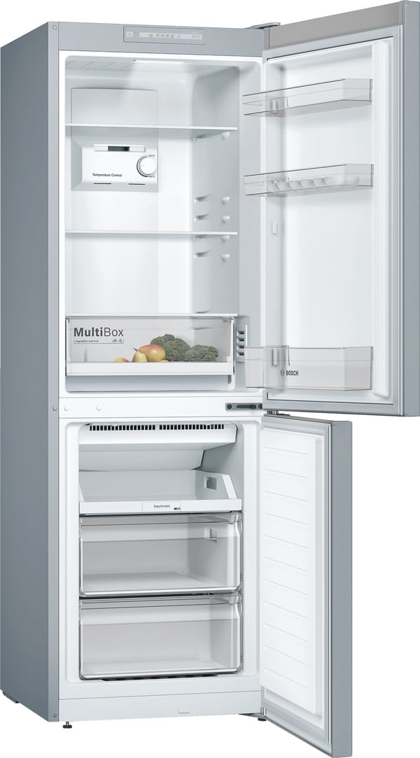 Bosch Serie 2 KGN33NLEB køle-/fryseskab Fritstående 282 L Rustfrit stål