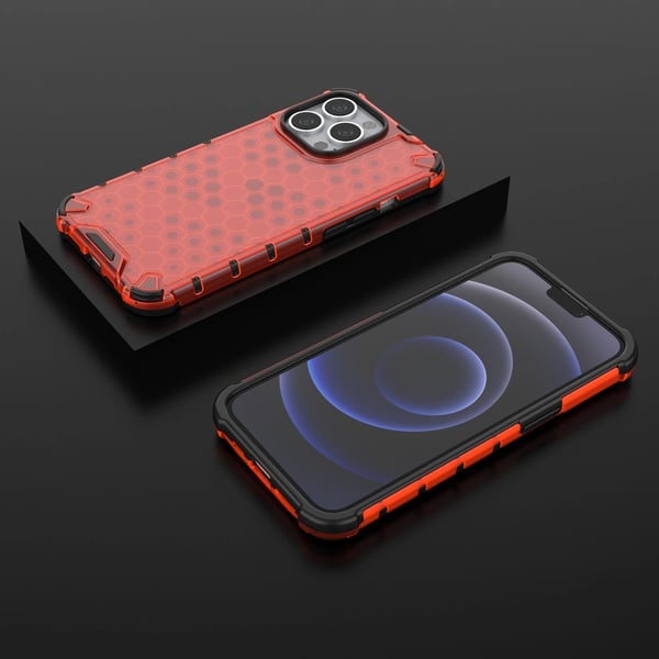 Hurtel Honeycomb mobiltelefon etui 15,5 cm (6.1") Hylde etui Rød