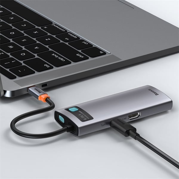 Miniatyrbild 7 av 11: Baseus Metal Gleam USB 3.2 Gen 1 (3.1 Gen 1) Type-C Grå