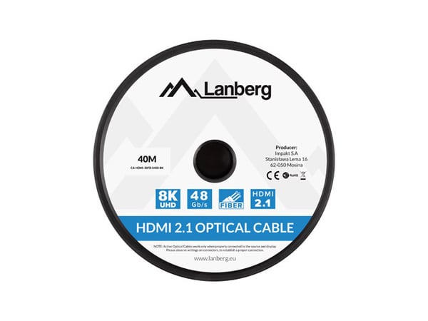 Lanberg CA-HDMI-30FB-0400-BK HDMI-kaapeli 40 m HDMI-tyyppi A (vakio) Musta