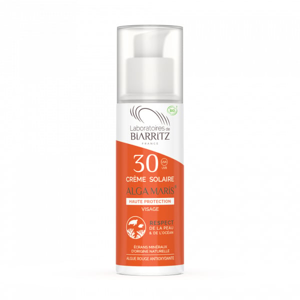 Pikkukuva 1 / 4: Laboratoires de Biarritz Organic SPF30 Face Sun Cream, 50 ml Aurinkorasva Kasvot 30 Aikuiset
