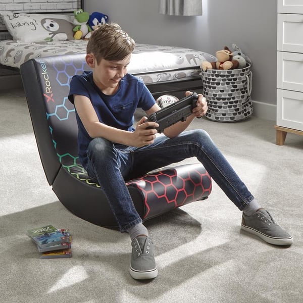 X Rocker Neo Hex Edition Spillekonsolstol Polstret vatteret sæde Sort