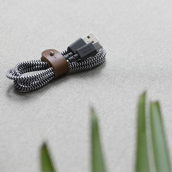 Miniatyrbild 6 av 6: Native Union BELT-AC-ZEB-NP USB-kablar 1,2 m USB A USB C Svart, Vit