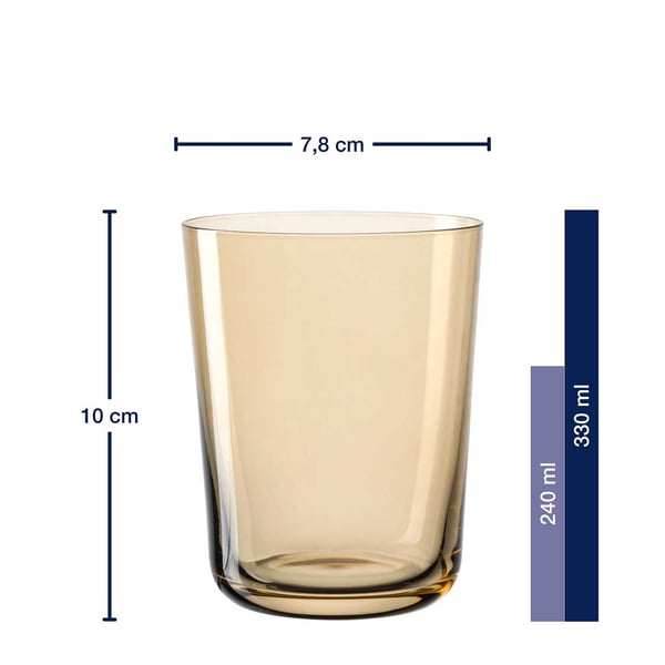 Miniatyrbillede 5 af 6: LEONARDO LEGGERO Ravfarvet 4 stk 330 ml