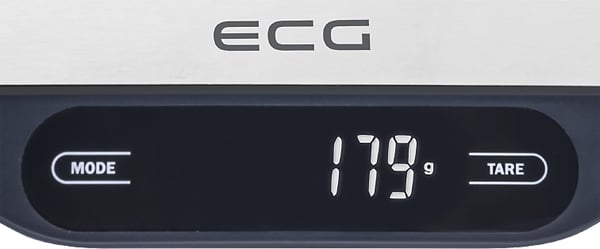 ECG KV 215 S køkken- og diætvægt Sort, Rustfrit stål Bordplade Rektandel Elektronisk køkkenvægt