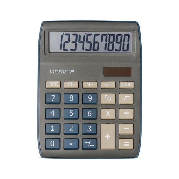 Miniatyrbillede 1 af 3: Genie 840 DB regnemaskine Desktop Skærm Blå, Grå