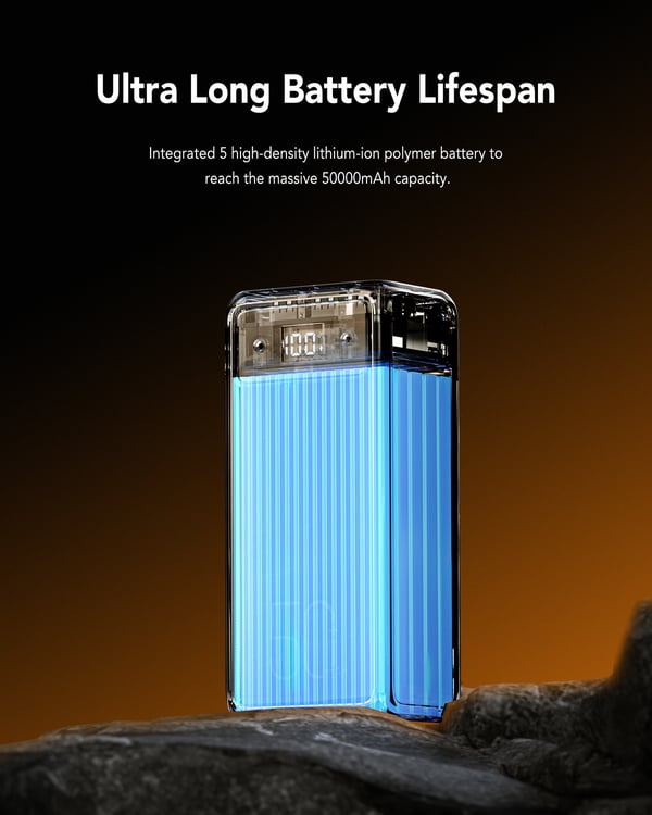 Miniatyrbillede 7 af 13: VEGER Tank Lite Lithium polymer (LiPo) 50000 mAh Sort