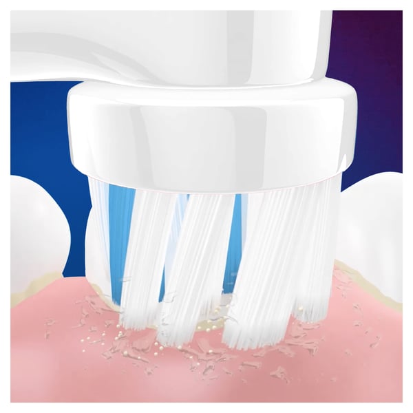 Oral-B 80352671 børstehoved til elektrisk tandbørste 4 stk Blå, Hvid