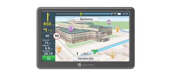 Navitel E707 Magnetic navigator Håndholdt / Fastsat 17,8 cm (7") TFT Berøringsskærm 248 g Sort
