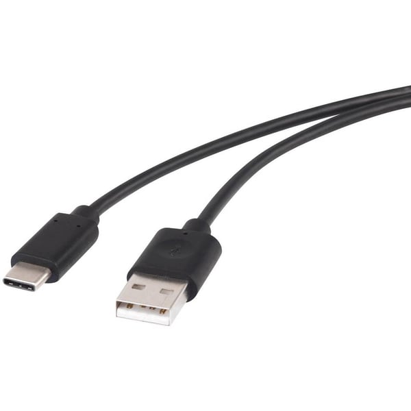 Miniatyrbillede 1 af 2: Renkforce RF-4288950 USB-kabel USB 2.0 1,5 m USB A USB C 0,48 Gbit/sek. Sort
