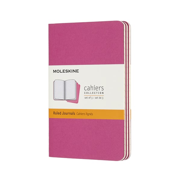 Moleskine Cahier blok og notesblok 64 ark Lyserød