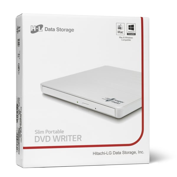 Miniatyrbild 2 av 7: Hitachi-LG Slim Portable DVD-Writer optiska enheter DVD±RW Vit