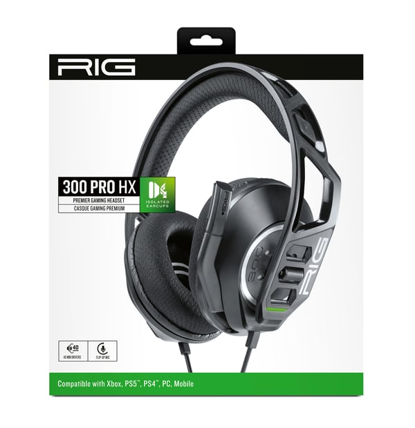 NACON RIG 300 PRO HX Headset Kabel Huvudband Spela Svart