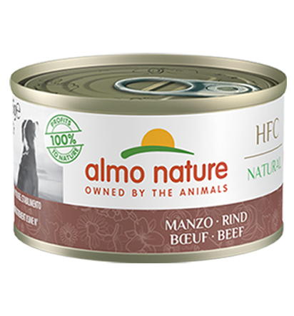 Miniatyrbillede 1 af 2: Almo Nature 8001154124248 fugtig mad til hund Bøf Voksen 95 g