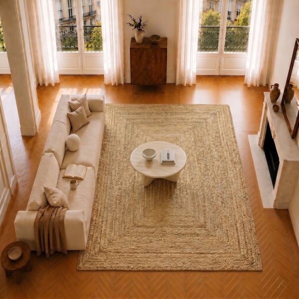The Deco Factory 160415 løst tæppe Indendørs Gulvtæppe Rektandel Jute Beige