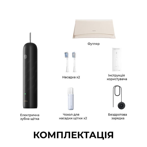 Pikkukuva 2 / 2: MOVA Fresh Pro Aikuinen Sonic-hammasharja Musta