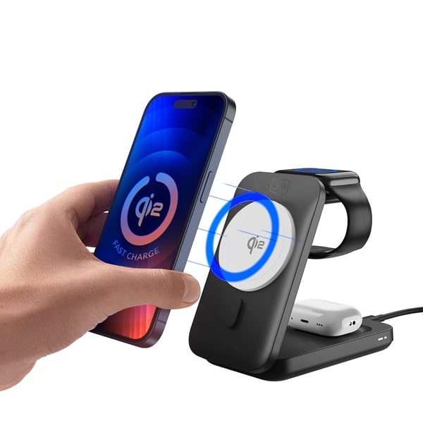 Miniatyrbillede 8 af 10: 3MK 5903108643412 oplader til mobil enhed Smartphone, SmartWatch, Hovedtelefoner Sort USB, Vekselstrøm Trådløs opladning Hurtig opladning Indendørs