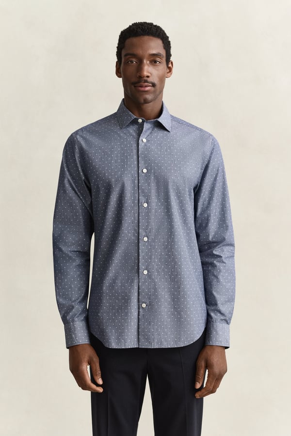 Gant 3263046-423 Skjorta Cut Away-krage Långärmad Bomull