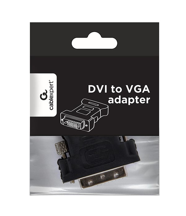 Miniatyrbillede 1 af 3: Gembird A-DVI-VGA-BK kabel kønsskifter DVI-A VGA 15-pin Sort, Metallic