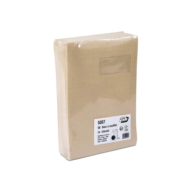 GPV France 5007 kuvert C4 (229 x 324 mm) Brun 50 stk