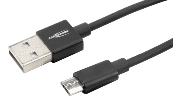 Ansmann 1700-0077 USB-kabel USB 2.0 0,2 m USB A Micro-USB B 0,48 Gbit/sek. Sort