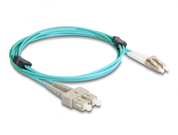 Miniatyrbillede 1 af 2: DeLOCK 87911 InfiniBand og fiberoptisk kabel 2 m LC SC Turkisfarve