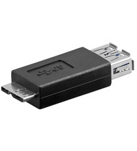 Goobay USB 3.0 A/Micro-B USB 3.0 A FM USB 3.0 Micro-B M Sort