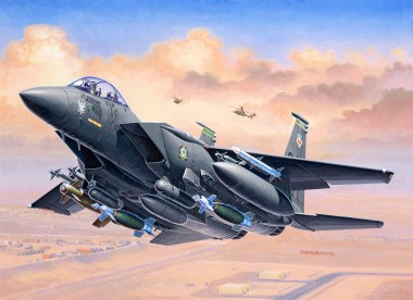 Revell F-15E Strike Eagle & bombs Luftfarkostmodell med fast vinge Monteringssats 1:144