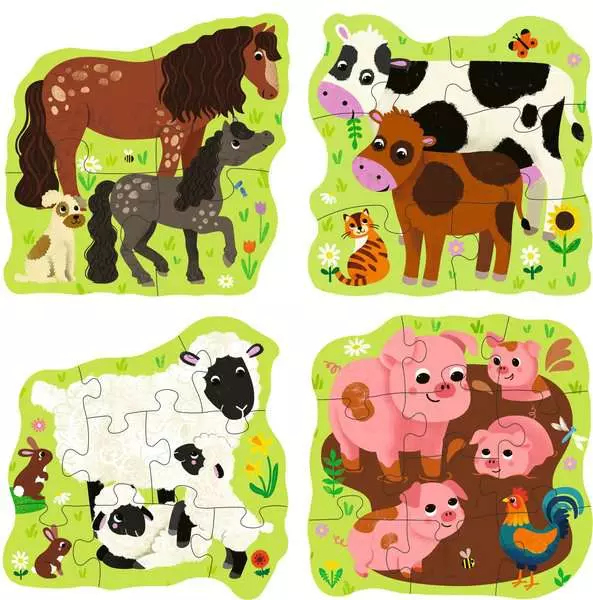 Ravensburger 12.004.001 palapeli Kuviopalapeli 4 kpl Eläimet