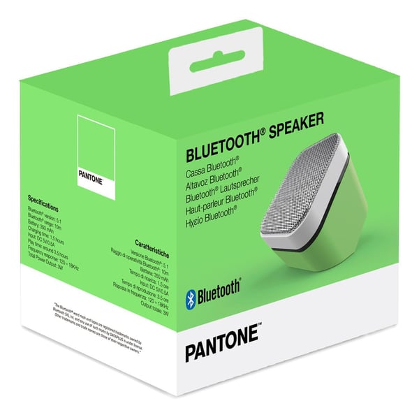 Pantone PT-BS003G Kannettava ja juhlakaiutin Kannettava monokaiutin Vihreä 3 W