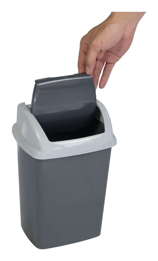 Miniatyrbild 2 av 9: MAUL 9520587 papperkorgar 5 l Rektangulär Plast, Polypropylen (PP) Mörkgrå, Vit