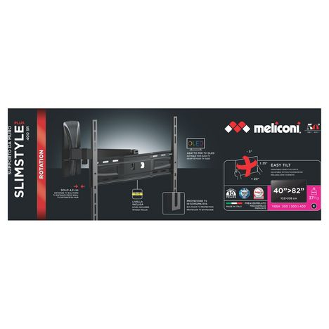 Miniatyrbillede 4 af 5: Meliconi SlimStyle Plus 400 SR 2,08 m (82") Sort