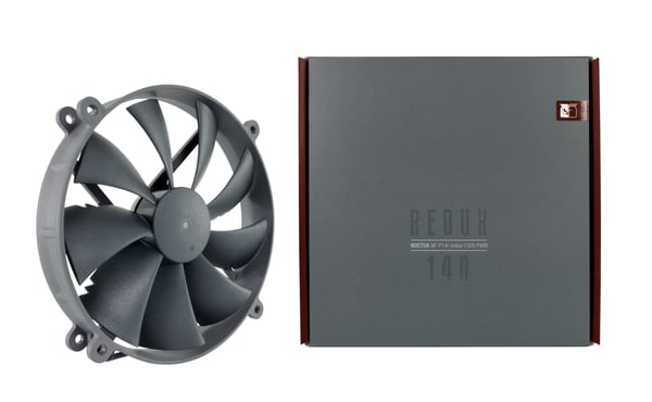 Noctua NF-P14R REDUX-1500 PWM Tietokoneen jäähdytysjärjestelmä Suoritin Tuuletin 14 cm Harmaa