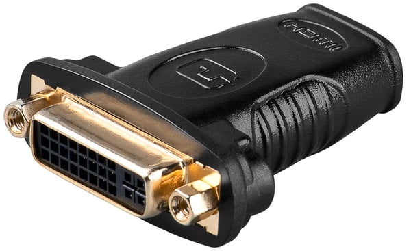 Miniatyrbild 1 av 3: Goobay 68690 kabelomvandlare (hane/hona) HDMI Type-A DVI-I (24+5 pin) Svart