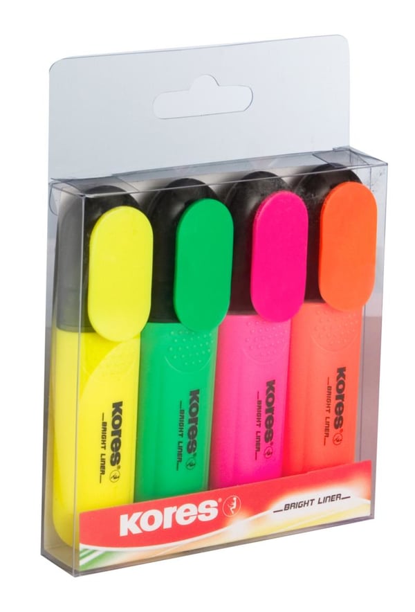 Kores TM36140 speedmarker 4 stk Grøn, Orange, Lyserød, Gul