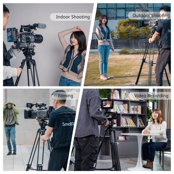 Pikkukuva 5 / 9: SmallRig 3751B kolmijalka Kannettavat videokamerat 3 jalkoja Musta