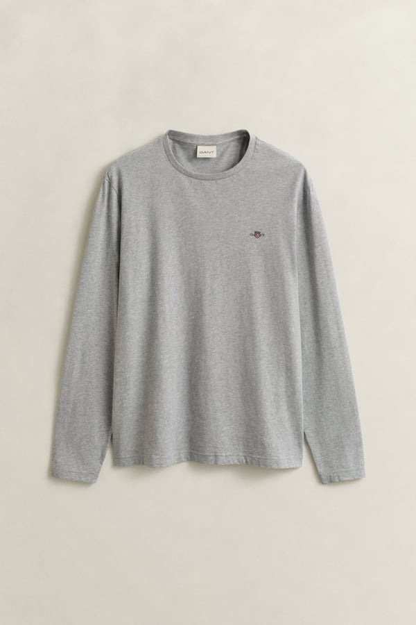 Gant 2004049-93 T-shirt Rib-knit neckline Langærmet Bomuld