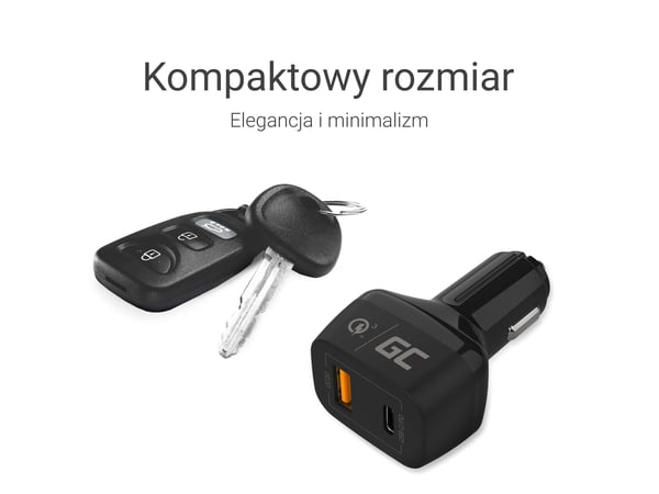 Green Cell CAD33 mobiililaitteen laturi Universaali Musta Tupakansytytin Pikalataus Sisätila
