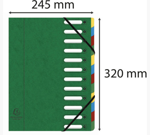 Miniatyrbillede 2 af 2: Exacompta 55123E folder Karton Grøn A4