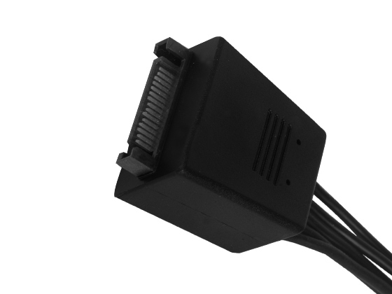 Miniatyrbillede 4 af 4: Silverstone CP06-E4 SATA-kabel 0,19 m Sort