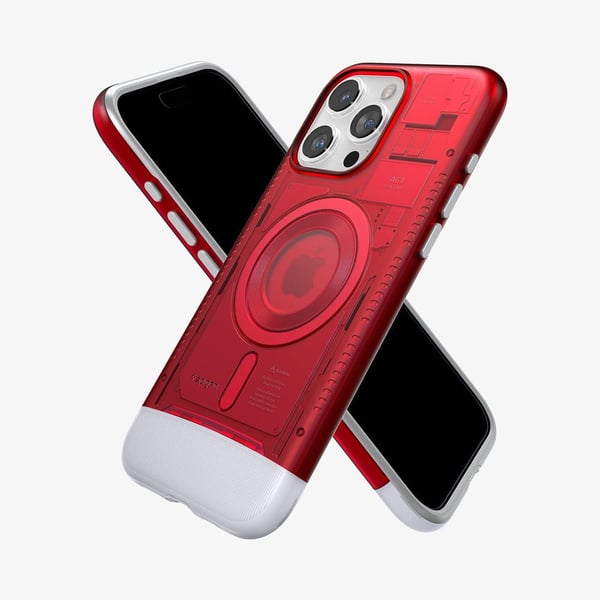 Spigen Classic C1 MagFit matkapuhelimen suojakotelo 15,5 cm (6.1") Suojus Punainen