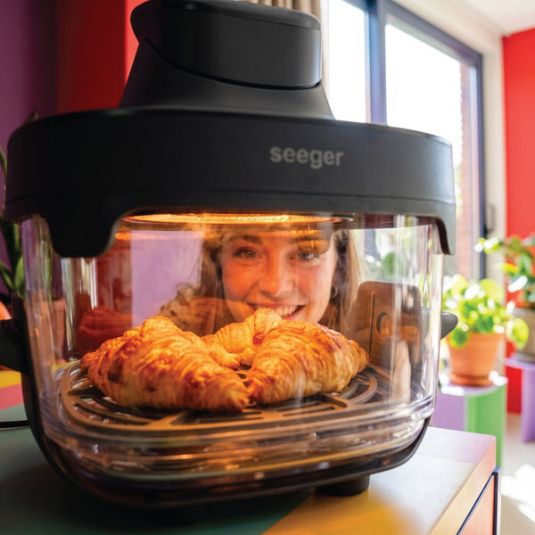 Seeger ClearFry Enkelt 4,5 L Enkeltstående 1500 W Varmluftsteger Sort