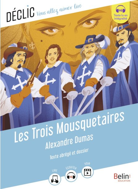 Les Trois Mousquetaires D'Alexandre Dumas böcker Franska 288 sidor
