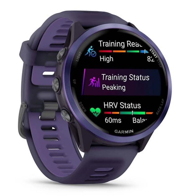 Miniatyrbild 4 av 8: Garmin Forerunner 570 3,56 cm (1.4") AMOLED 47 mm Digital 454 x 454 pixlar Pekskärm Violett Wi-Fi GPS