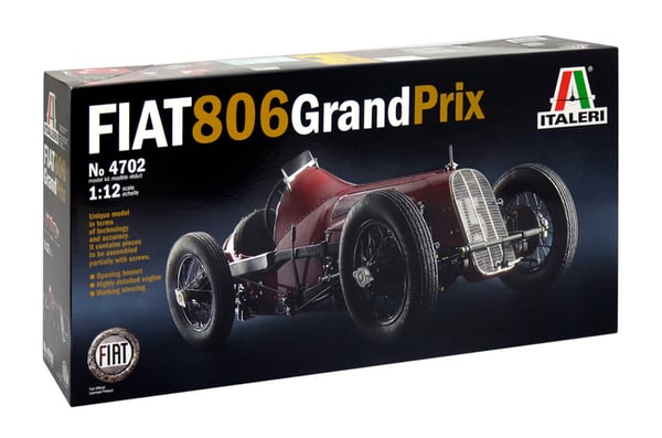 Italeri Fiat 806 Grand Prix Modellsportbil Monteringssats 1:12